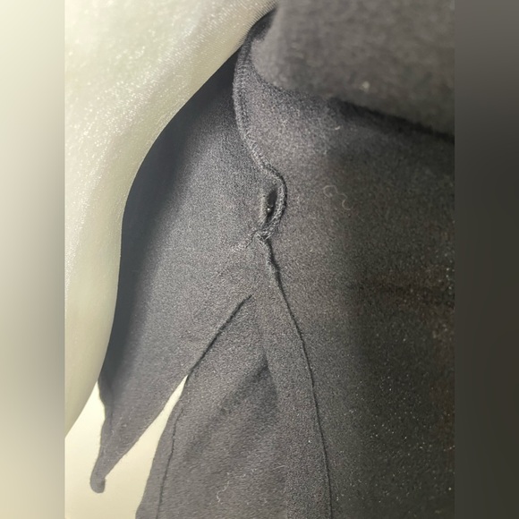 Eileen Fisher Black Wool Cardigan One Button Closure Long Sleeves Lagenlook M - Picture 7 of 11